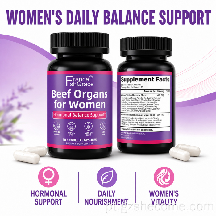 Nova chegada Shecome Womens Primal Beef Organ Supplement